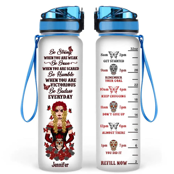 Personalized Witch Tracker Bottle - Gift Idea for Halloween - Be Strong When You Are Weak