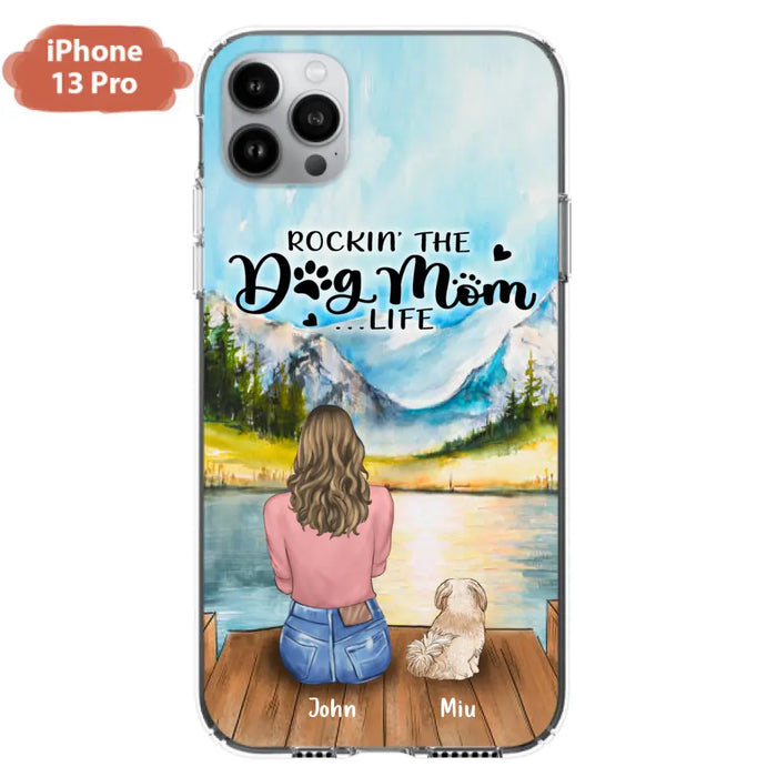 Personalized Dog Mom Phone Case - Gifts For Dog Lovers With Up to 7 Dogs - Rockin' The Dog Mom Life