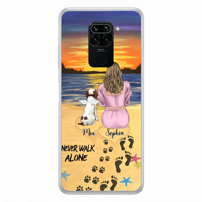 Personalized Memorial Dog Mom Phone Case - Up to 3 Dogs - Memorial Gift Idea for Dog Owners - Never Walk Alone - Case for Xiaomi/Huawei/Oppo