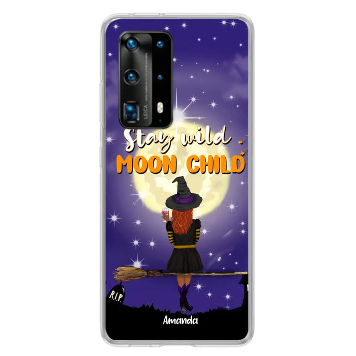 Personalized Witchy Phone Case - Up to 3 Pets - Stay Wild Moon Child - Phone Case For Xiaomi, Oppo and Huawei- OCEL9Z