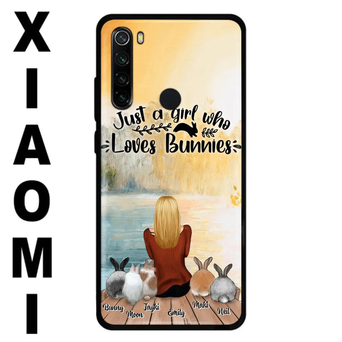 Personalized Rabbit Mom Phone Case - Gifts For Rabbit Lovers With Up to 5 Rabbits - Just A Gril Who Loves Bunnies