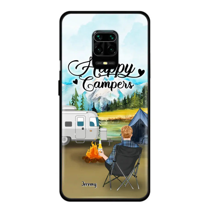 Personalized Camping Phone Case - Single Parent/Couple With Up to 3 Dogs - Happy Campers - Phone Case For Xiaomi, Oppo, Huawei