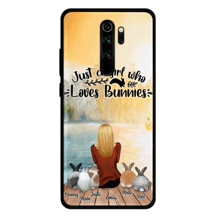 Personalized Rabbit Mom Phone Case - Gifts For Rabbit Lovers With Up to 5 Rabbits - Just A Gril Who Loves Bunnies