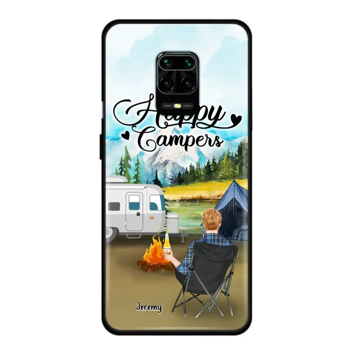 Personalized Camping Phone Case - Single Parent/Couple With Up to 3 Dogs - Happy Campers - Phone Case For Xiaomi, Oppo, Huawei