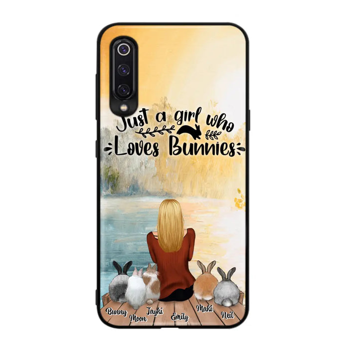 Personalized Rabbit Mom Phone Case - Gifts For Rabbit Lovers With Up to 5 Rabbits - Just A Gril Who Loves Bunnies