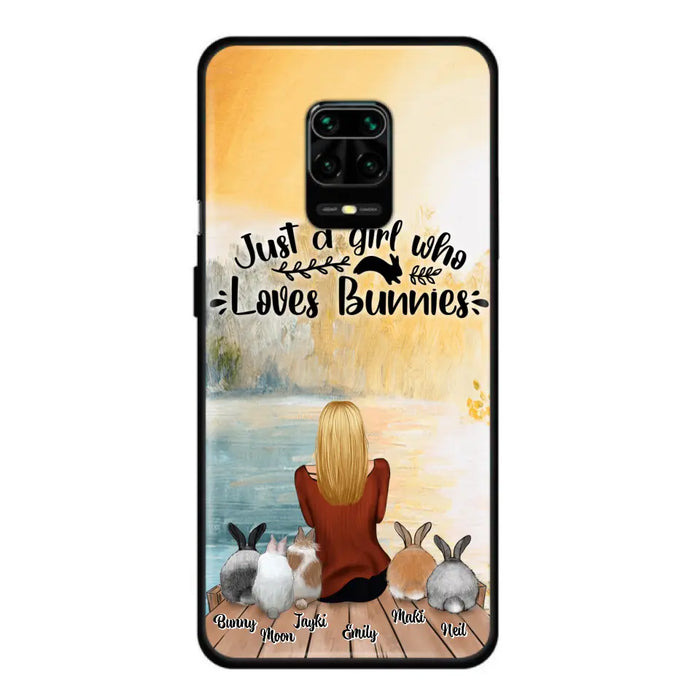 Personalized Rabbit Mom Phone Case - Gifts For Rabbit Lovers With Up to 5 Rabbits - Just A Gril Who Loves Bunnies