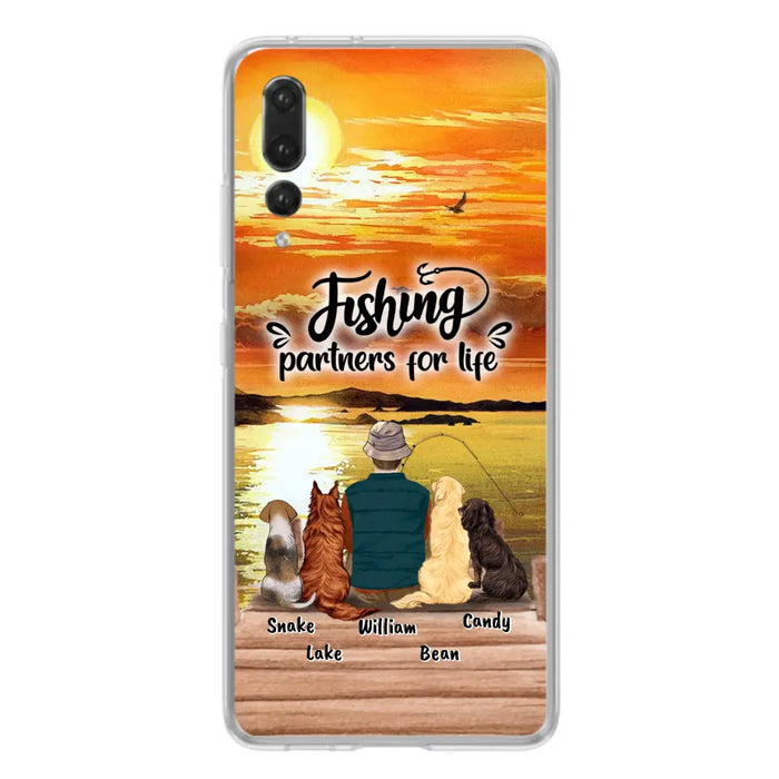 Personalized Fishing Man Phone Case - Up to 4 Dogs - Phone Case For Xiaomi, Huawei and Oppo - 4TC88X
