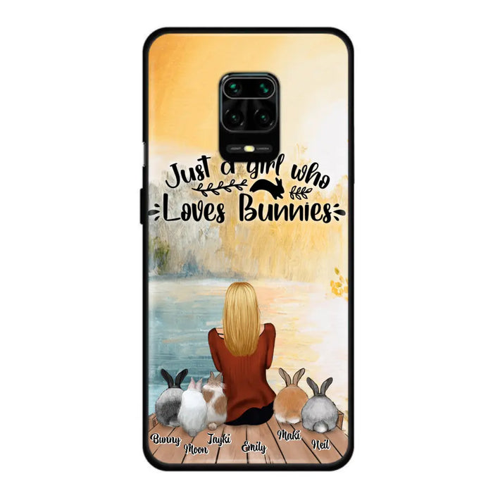 Personalized Rabbit Mom Phone Case - Gifts For Rabbit Lovers With Up to 5 Rabbits - Just A Gril Who Loves Bunnies