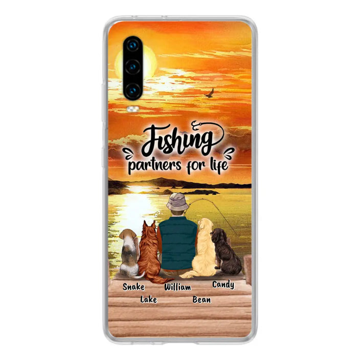 Personalized Fishing Man Phone Case - Up to 4 Dogs - Phone Case For Xiaomi, Huawei and Oppo - 4TC88X