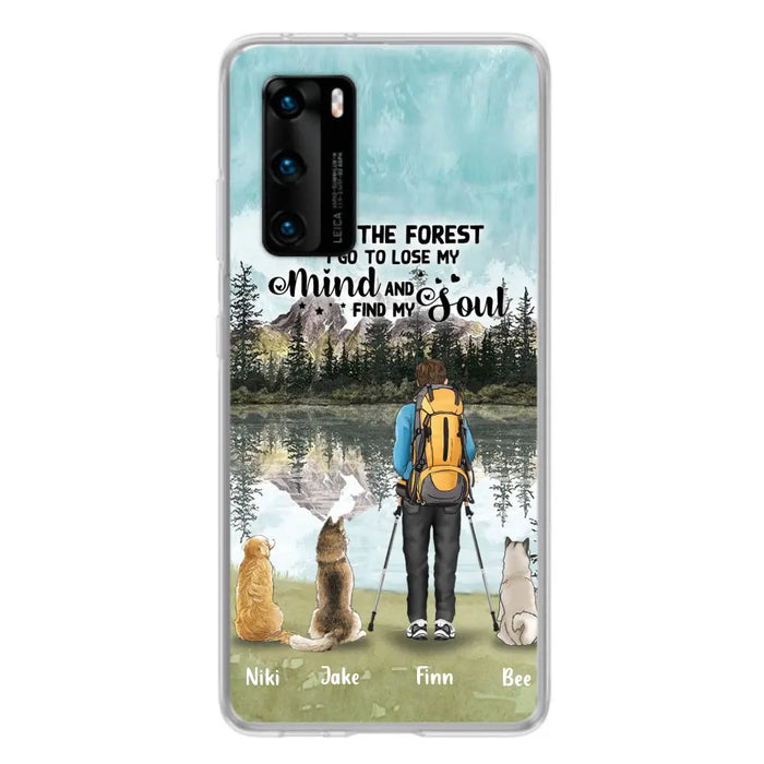 Personalized Solo Hiking With Dogs Phone Case - Woman/Man With Up to 3 Pets - Case For Xiaomi, Huawei and Oppo - Q67GXN
