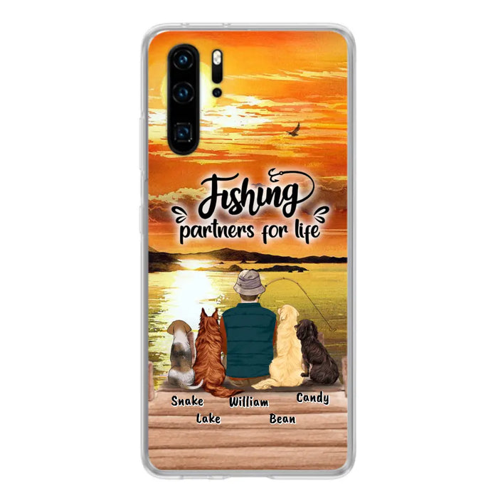 Personalized Fishing Man Phone Case - Up to 4 Dogs - Phone Case For Xiaomi, Huawei and Oppo - 4TC88X