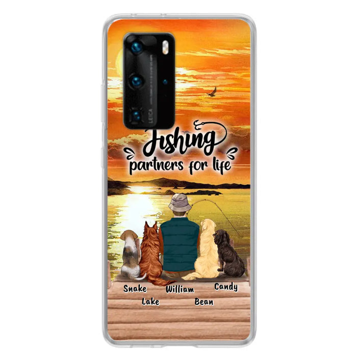 Personalized Fishing Man Phone Case - Up to 4 Dogs - Phone Case For Xiaomi, Huawei and Oppo - 4TC88X