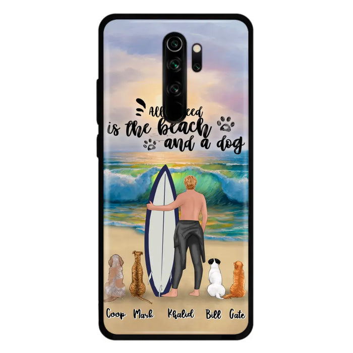 Personalized Surfing Phone Case - Woman/Man With Up to 4 Pets  - Phone Case For Xiaomi, Huawei and Oppo - CCS180