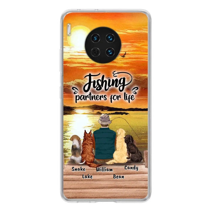 Personalized Fishing Man Phone Case - Up to 4 Dogs - Phone Case For Xiaomi, Huawei and Oppo - 4TC88X