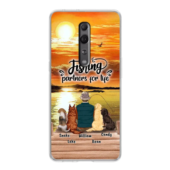 Personalized Fishing Man Phone Case - Up to 4 Dogs - Phone Case For Xiaomi, Huawei and Oppo - 4TC88X