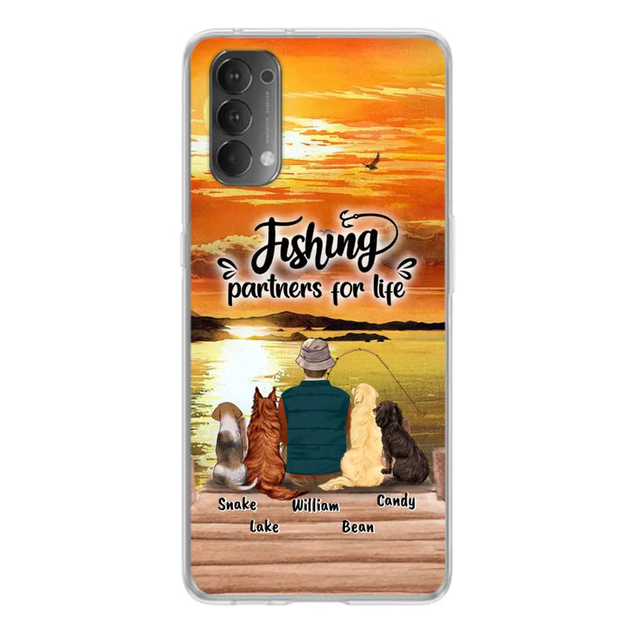 Personalized Fishing Man Phone Case - Up to 4 Dogs - Phone Case For Xiaomi, Huawei and Oppo - 4TC88X