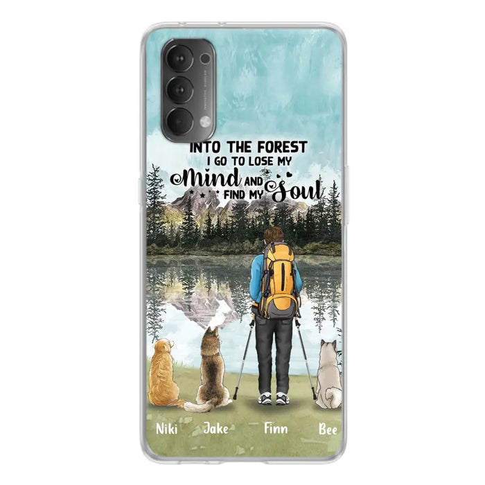 Personalized Solo Hiking With Dogs Phone Case - Woman/Man With Up to 3 Pets - Case For Xiaomi, Huawei and Oppo - Q67GXN