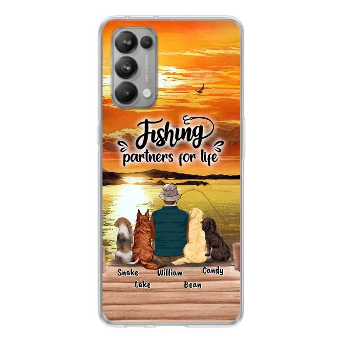 Personalized Fishing Man Phone Case - Up to 4 Dogs - Phone Case For Xiaomi, Huawei and Oppo - 4TC88X