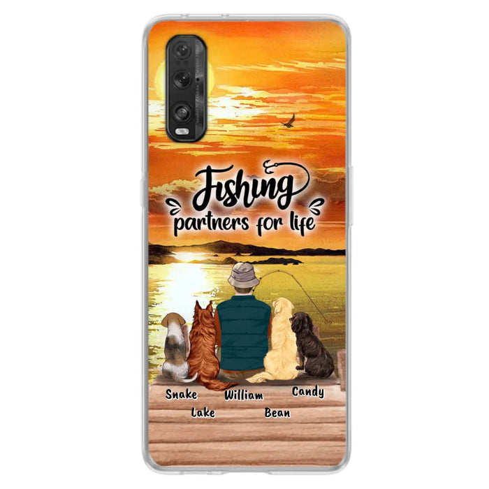 Personalized Fishing Man Phone Case - Up to 4 Dogs - Phone Case For Xiaomi, Huawei and Oppo - 4TC88X