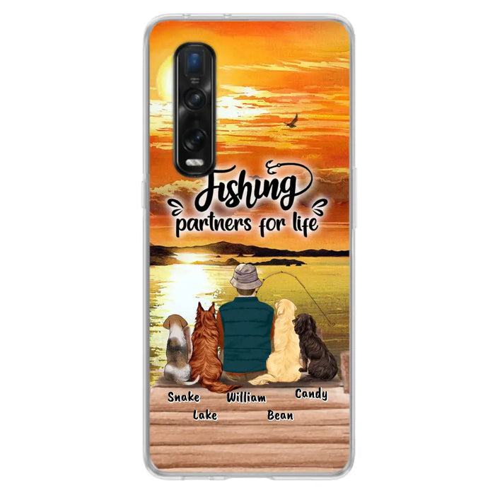 Personalized Fishing Man Phone Case - Up to 4 Dogs - Phone Case For Xiaomi, Huawei and Oppo - 4TC88X