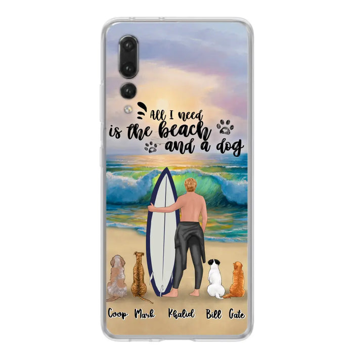 Personalized Surfing Phone Case - Woman/Man With Up to 4 Pets  - Phone Case For Xiaomi, Huawei and Oppo - CCS180