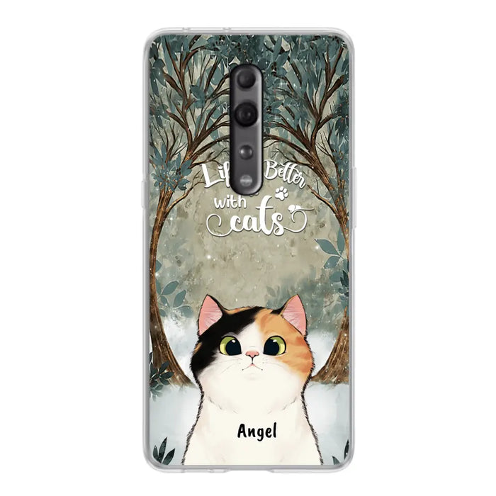Personalized Cat Phone Case - Up to 6 Cats - Best Gift For Cat Lover - Life Is Better With Cats - Phone Case For  Xiaomi, Oppo And Huawei