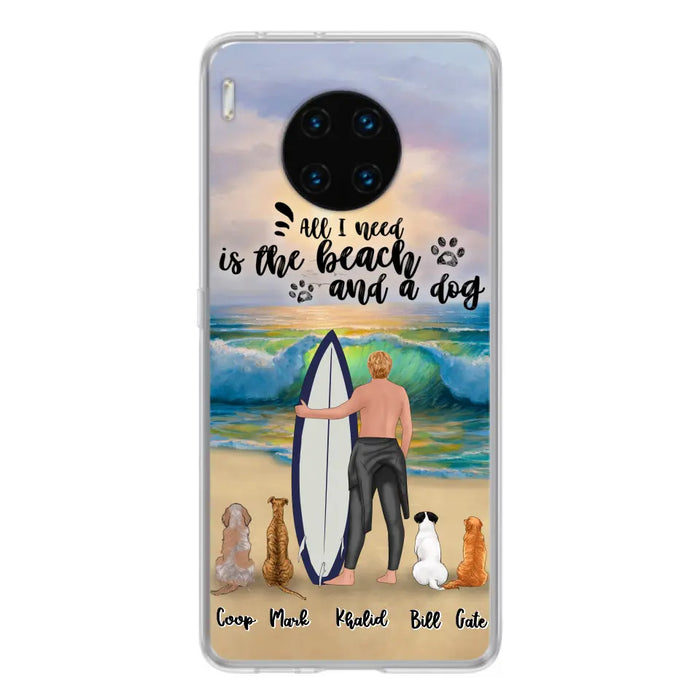 Personalized Surfing Phone Case - Woman/Man With Up to 4 Pets  - Phone Case For Xiaomi, Huawei and Oppo - CCS180