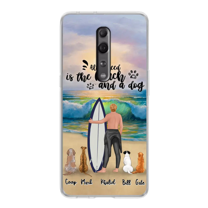 Personalized Surfing Phone Case - Woman/Man With Up to 4 Pets  - Phone Case For Xiaomi, Huawei and Oppo - CCS180
