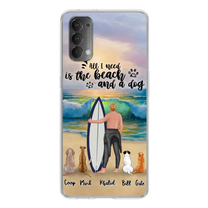 Personalized Surfing Phone Case - Woman/Man With Up to 4 Pets  - Phone Case For Xiaomi, Huawei and Oppo - CCS180