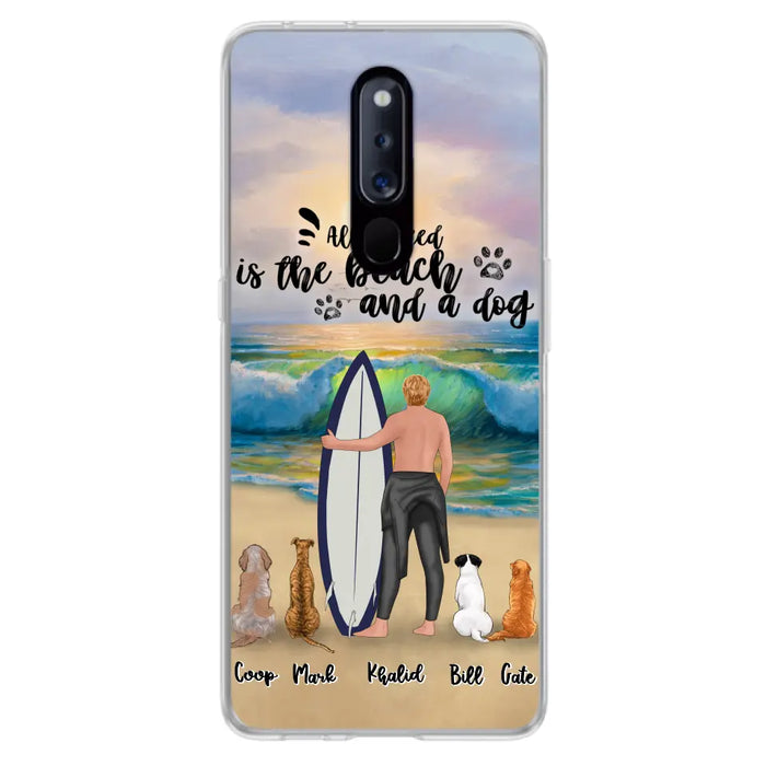 Personalized Surfing Phone Case - Woman/Man With Up to 4 Pets  - Phone Case For Xiaomi, Huawei and Oppo - CCS180