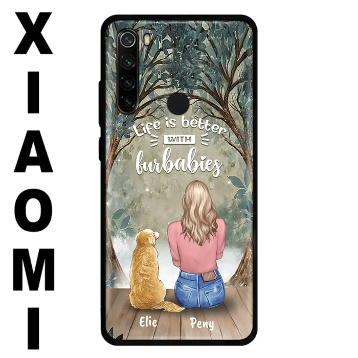 Personalized Pet Mom Phone Case - Girl With Up to 5 Pets - Life Is Better With Furbabies - Case For Xiaomi, Oppo And Huawei
