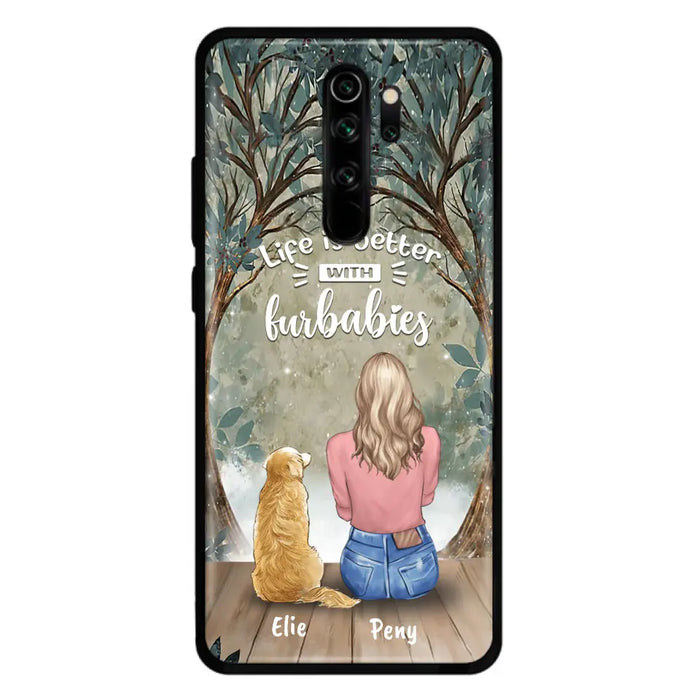 Personalized Pet Mom Phone Case - Girl With Up to 5 Pets - Life Is Better With Furbabies - Case For Xiaomi, Oppo And Huawei