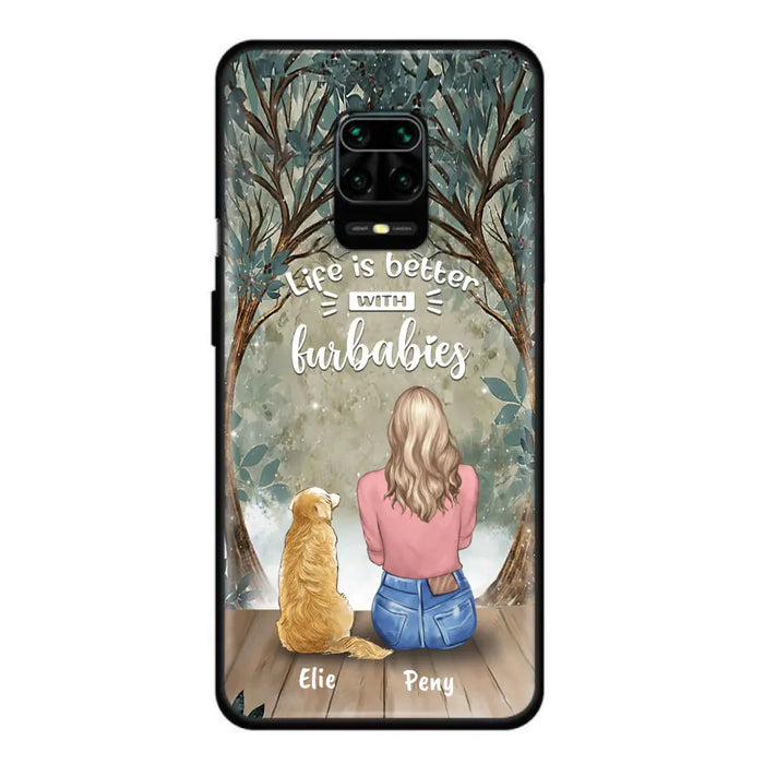 Personalized Pet Mom Phone Case - Girl With Up to 5 Pets - Life Is Better With Furbabies - Case For Xiaomi, Oppo And Huawei