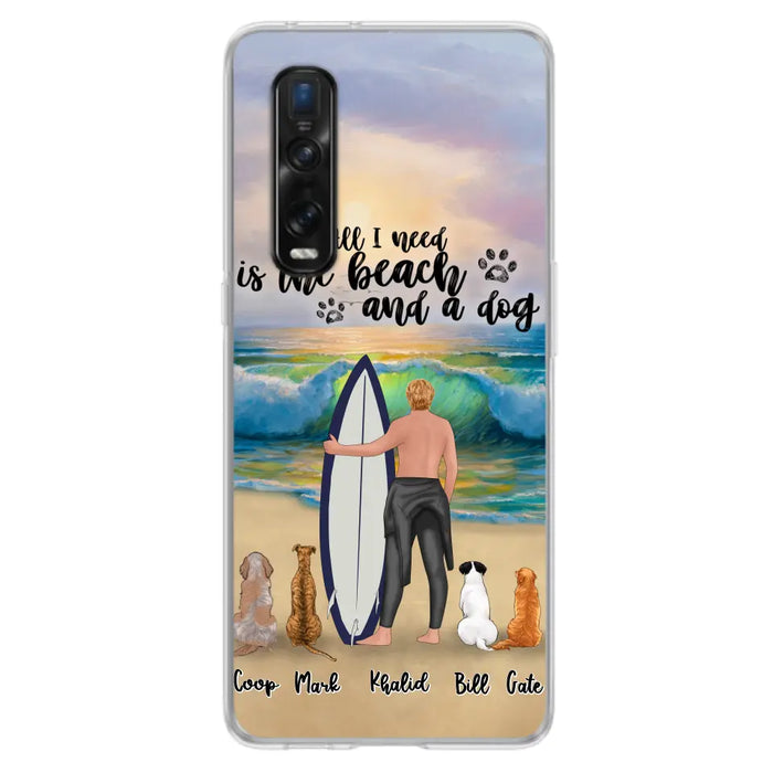 Personalized Surfing Phone Case - Woman/Man With Up to 4 Pets  - Phone Case For Xiaomi, Huawei and Oppo - CCS180