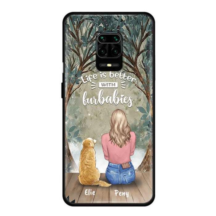 Personalized Pet Mom Phone Case - Girl With Up to 5 Pets - Life Is Better With Furbabies - Case For Xiaomi, Oppo And Huawei