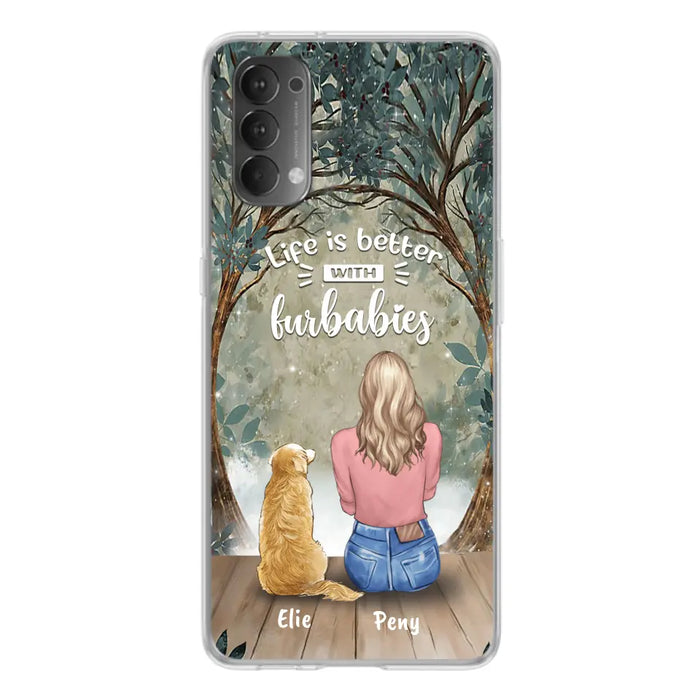 Personalized Pet Mom Phone Case - Girl With Up to 5 Pets - Life Is Better With Furbabies - Case For Xiaomi, Oppo And Huawei