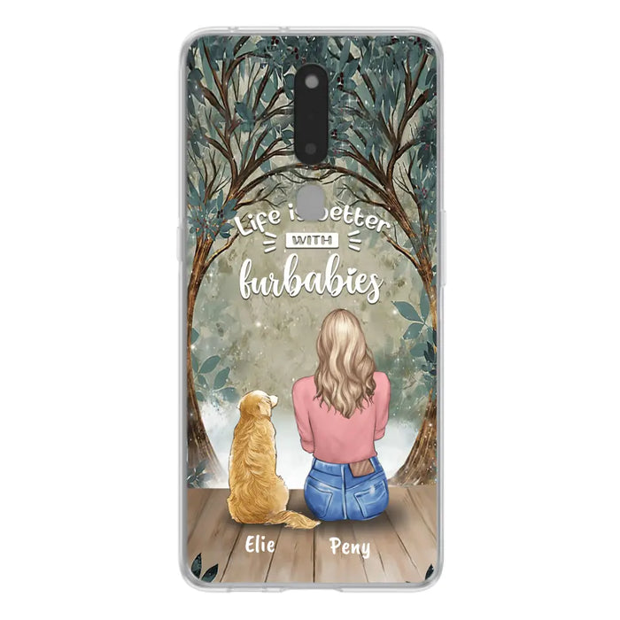 Personalized Pet Mom Phone Case - Girl With Up to 5 Pets - Life Is Better With Furbabies - Case For Xiaomi, Oppo And Huawei
