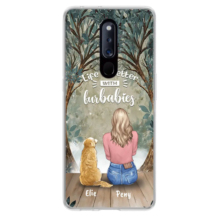 Personalized Pet Mom Phone Case - Girl With Up to 5 Pets - Life Is Better With Furbabies - Case For Xiaomi, Oppo And Huawei