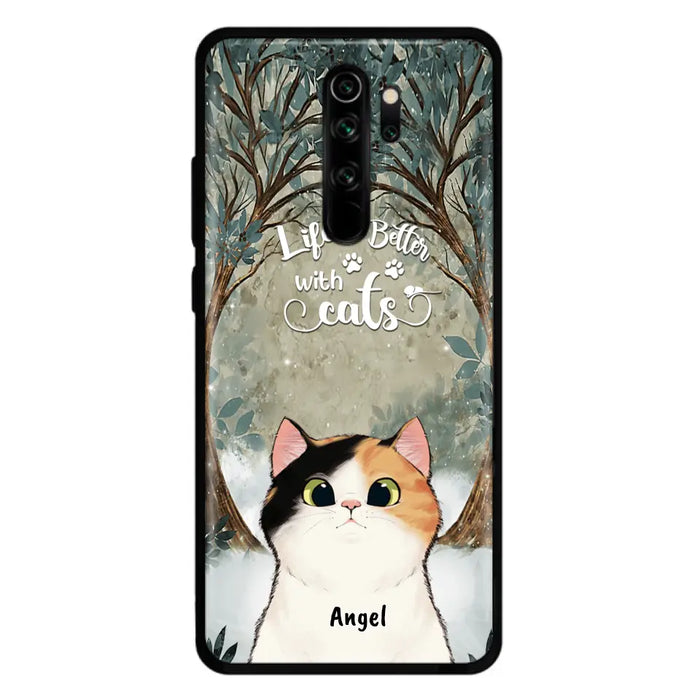 Personalized Cat Phone Case - Up to 6 Cats - Best Gift For Cat Lover - Life Is Better With Cats - Phone Case For  Xiaomi, Oppo And Huawei