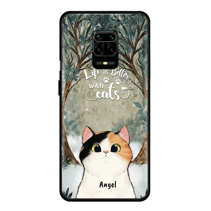 Personalized Cat Phone Case - Up to 6 Cats - Best Gift For Cat Lover - Life Is Better With Cats - Phone Case For  Xiaomi, Oppo And Huawei