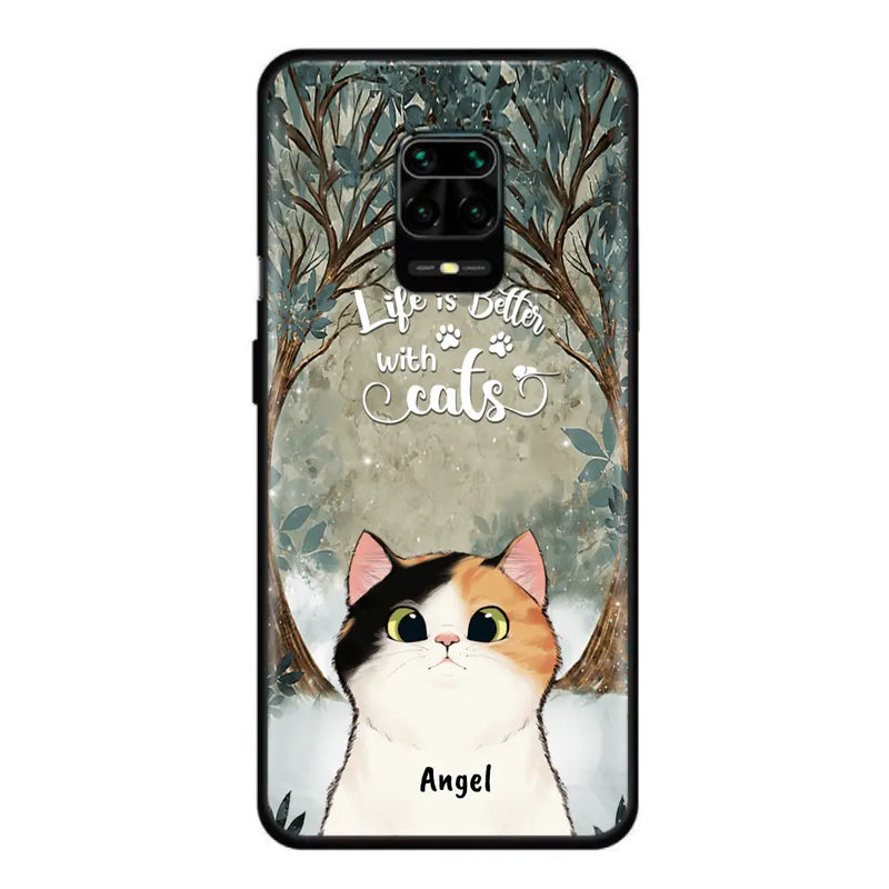 Personalized Cat Phone Case - Up to 6 Cats - Best Gift For Cat Lover - Life Is Better With Cats - Phone Case For  Xiaomi, Oppo And Huawei