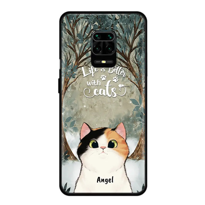 Personalized Cat Phone Case - Up to 6 Cats - Best Gift For Cat Lover - Life Is Better With Cats - Phone Case For  Xiaomi, Oppo And Huawei