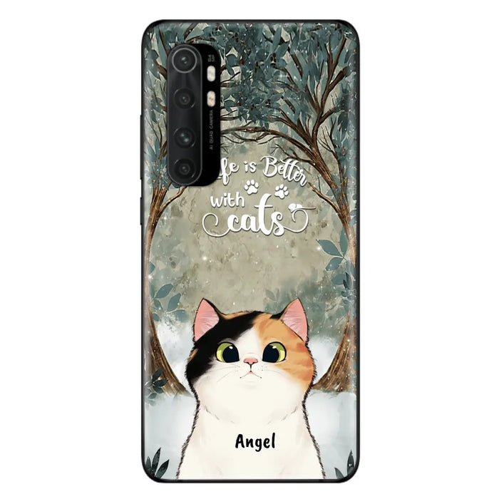 Personalized Cat Phone Case - Up to 6 Cats - Best Gift For Cat Lover - Life Is Better With Cats - Phone Case For  Xiaomi, Oppo And Huawei