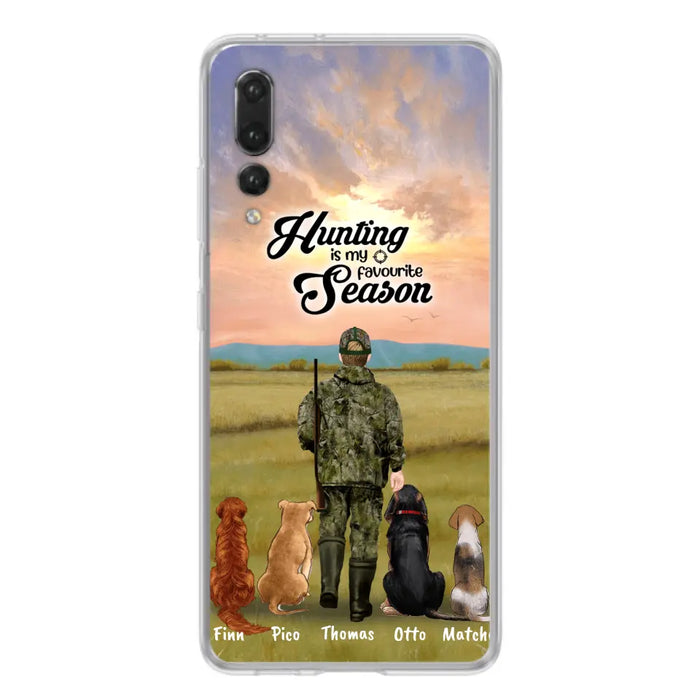 Personalized Hunting Phone Case - Man/Woman With Up to 4 Dogs - Phone Case For Xiaomi, Huawei and Oppo - 4168OK