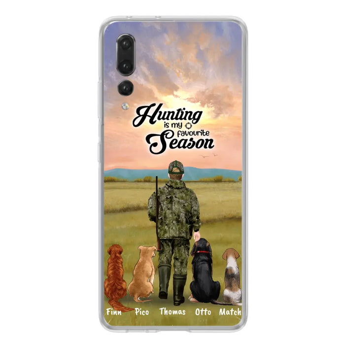 Personalized Hunting Phone Case - Man/Woman With Up to 4 Dogs - Phone Case For Xiaomi, Huawei and Oppo - 4168OK