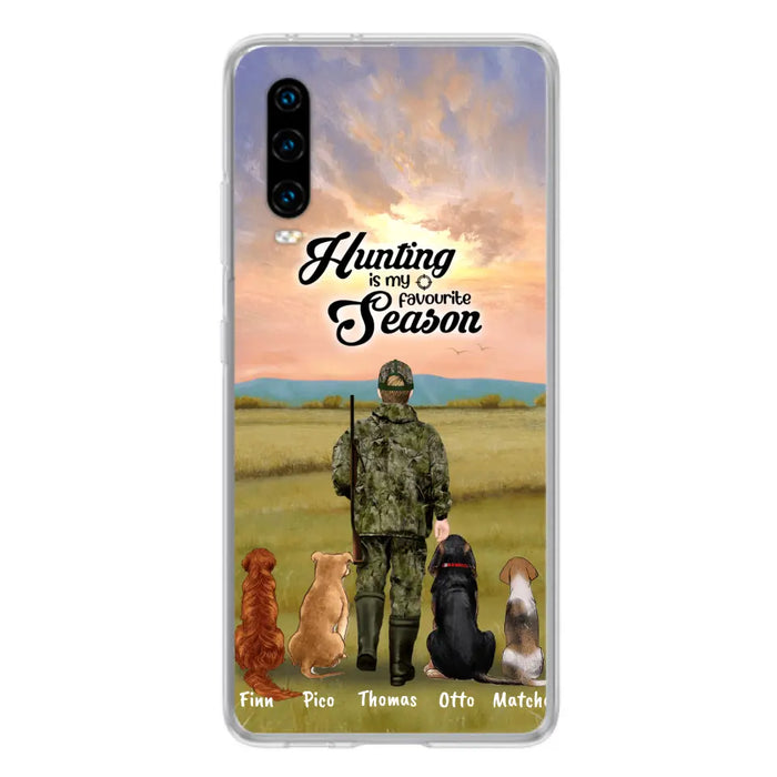 Personalized Hunting Phone Case - Man/Woman With Up to 4 Dogs - Phone Case For Xiaomi, Huawei and Oppo - 4168OK