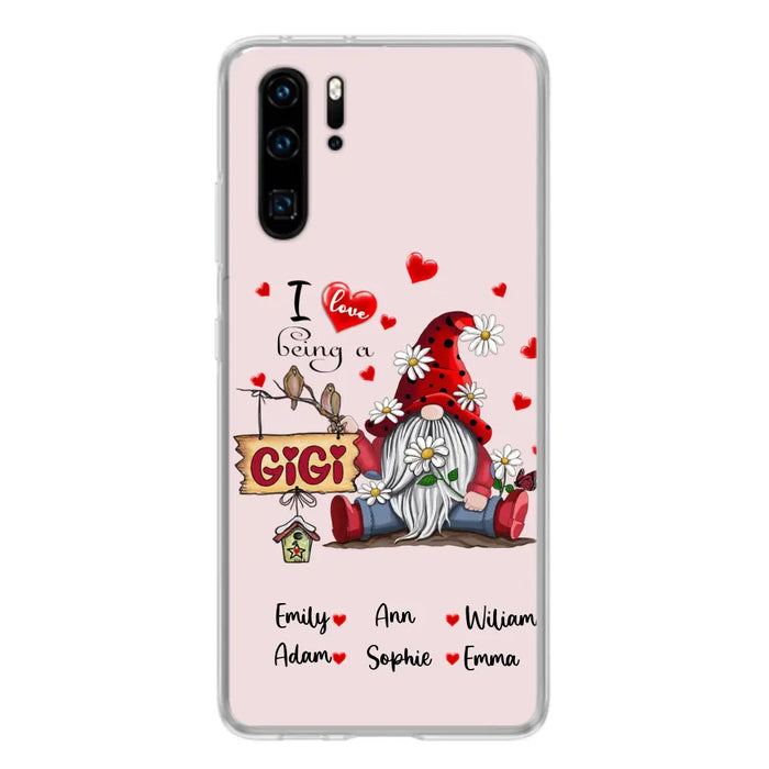 Personalized Grandma Phone Case - I Love Being Grandma - R5OIKQ - Red - Case For iPhone And Samsung