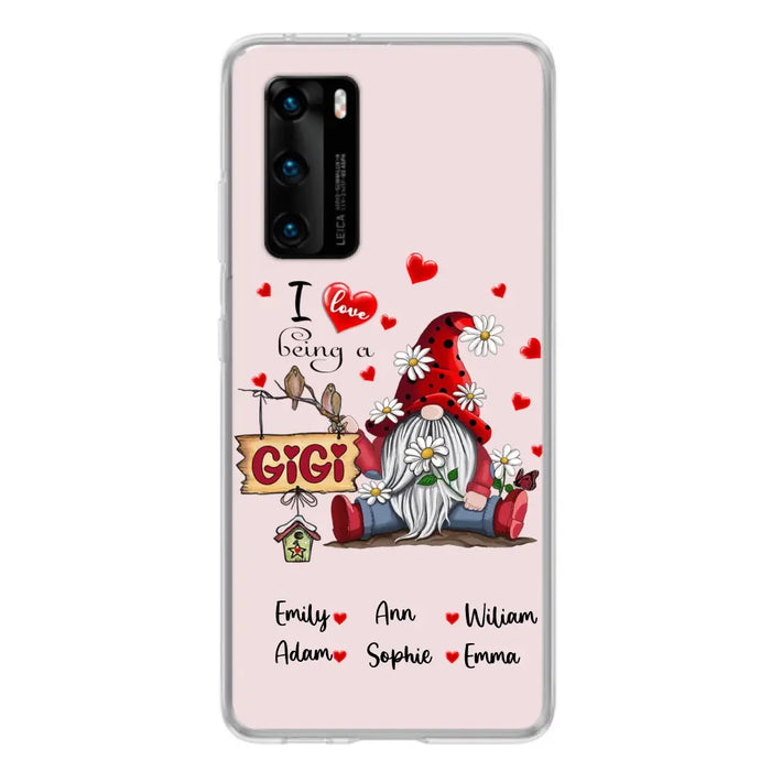 Personalized Grandma Phone Case - I Love Being Grandma - R5OIKQ - Red - Case For iPhone And Samsung