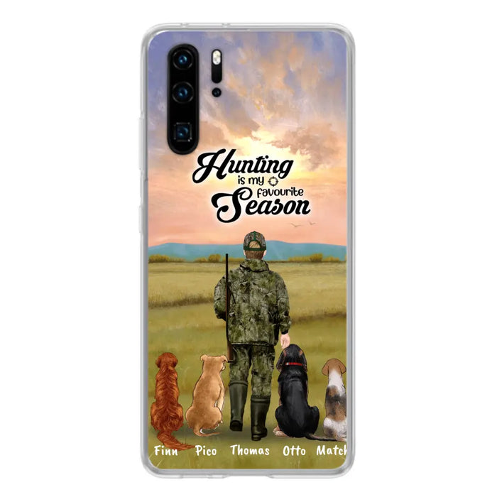Personalized Hunting Phone Case - Man/Woman With Up to 4 Dogs - Phone Case For Xiaomi, Huawei and Oppo - 4168OK