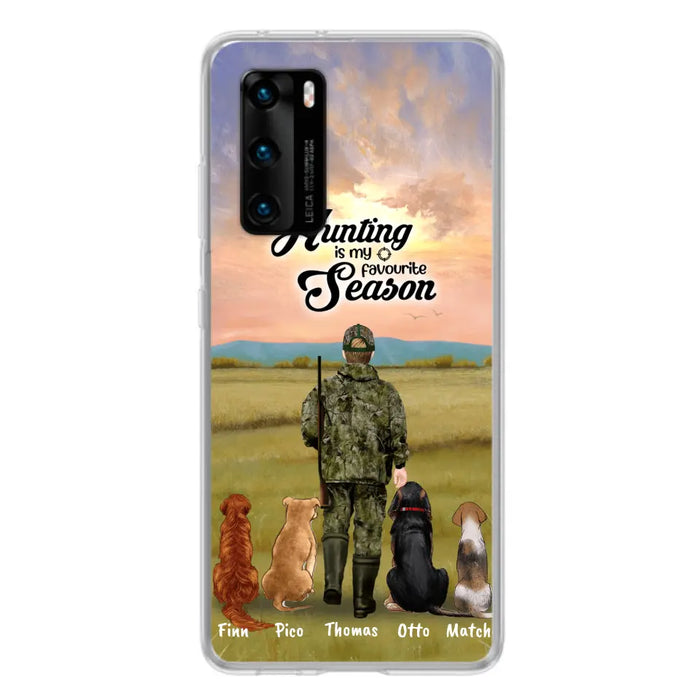 Personalized Hunting Phone Case - Man/Woman With Up to 4 Dogs - Phone Case For Xiaomi, Huawei and Oppo - 4168OK